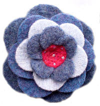 Disc Brooch: Blue