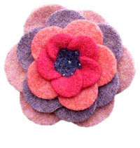 Disc Brooch: Pink
