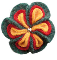 Shell Brooch: Green
