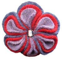 Shell Brooch: Blue
