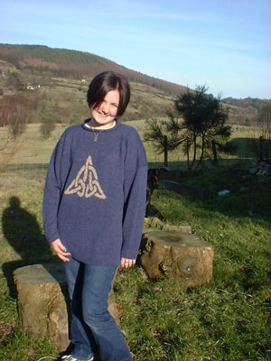 Triquetra' sweater in Denim