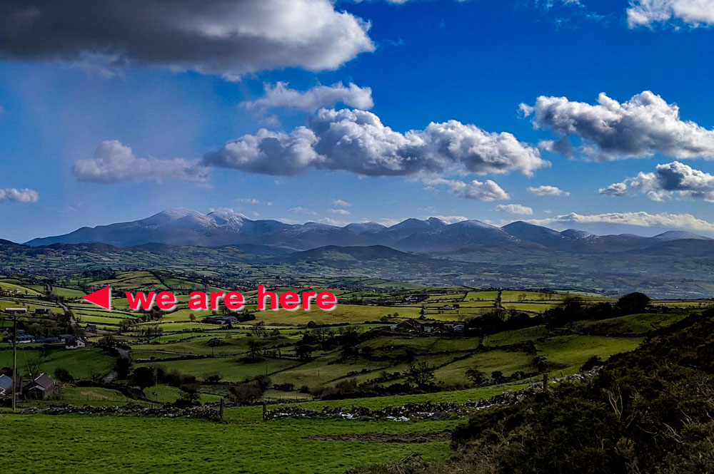 the view towards Turnip House from the Windy Gap